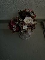 Vintage Blumengesteck im Topf, Romantisch, Shabby Chic (49)