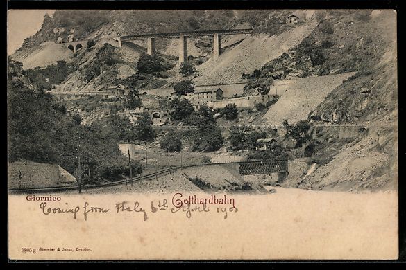 Cartoline postali: AK Giornico, Gotthardbahn – Usato da Berlin venduto da bartko-reher