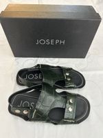 JOSEPH Sandalen dunkelgrün Krokoprägung Grösse 38 neu