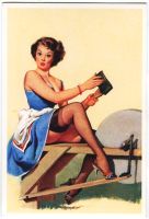 Postkarte "Pin-up".