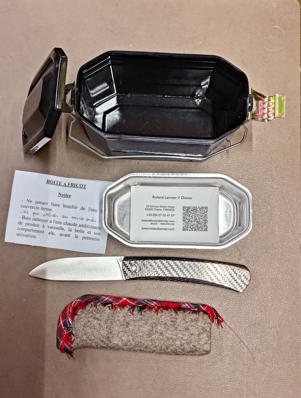 Coltelli tascabile: Roland Lannier Taschenmesser Carbonfiber – Nuovo e nell'imballaggio originale da Gerzensee venduto da cobo02