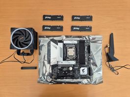 Mainboard B560M Aorus Pro Ax, i7-11700, 32GB RAM und Kühler