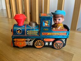 1970 Blechspielzeug Kanto Toys Western Train Zug Japan Tin