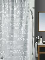 Duschvorhang Woltu Grau Polyester 200x200cm neu