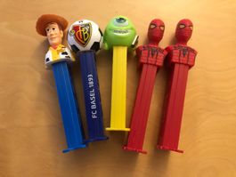 5 Pez Spender: Toy Story, FC Basel, Monsters & Spiderman!