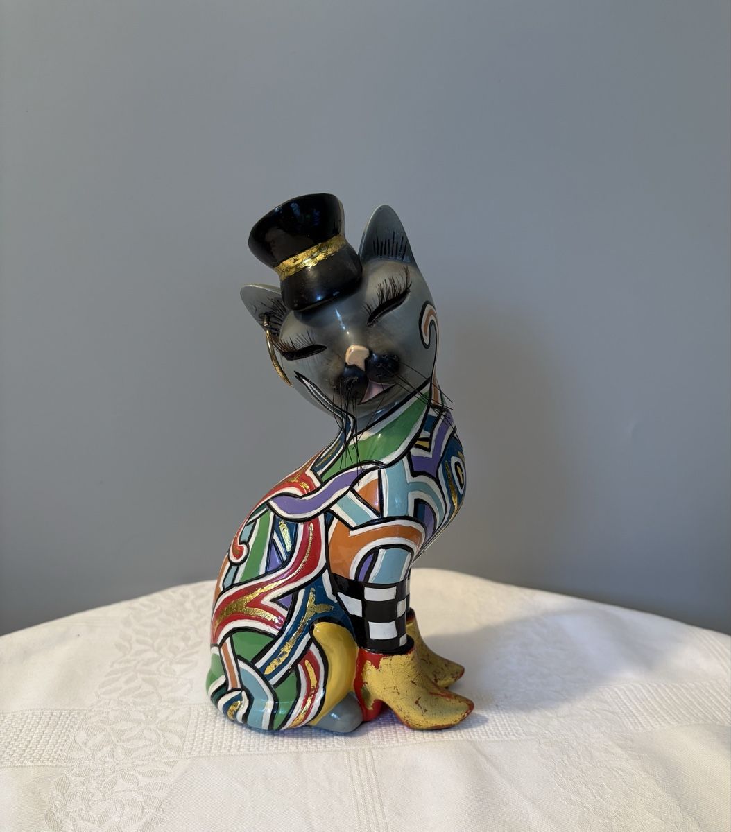 Toms Drag Statuette: Toms Drag Katze sitzend – Usato da Riehen venduto da BESSI17
