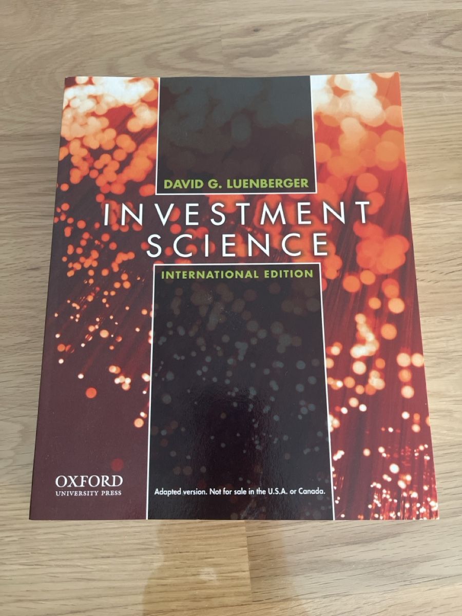 Libri: Buch: Investment Science, David Luenberger – Nuovo (secondo la descrizione) da Zug venduto da amolution