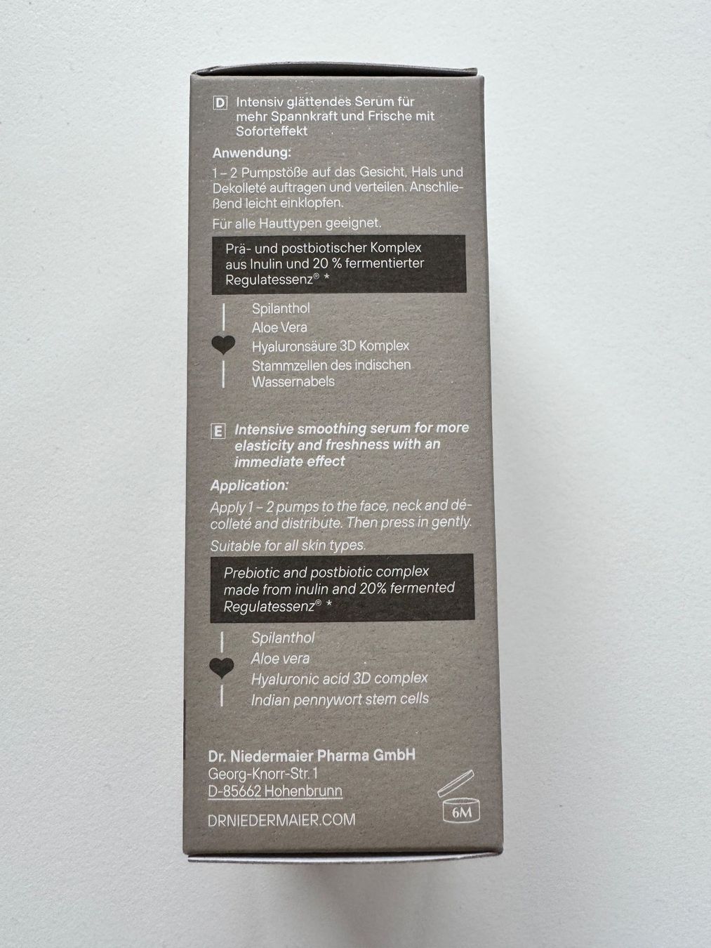 Cura del viso: Dr. Niedermaier Lifting Serum – Nuovo e nell'imballaggio originale da Zürich venduto da Lionsands 1
