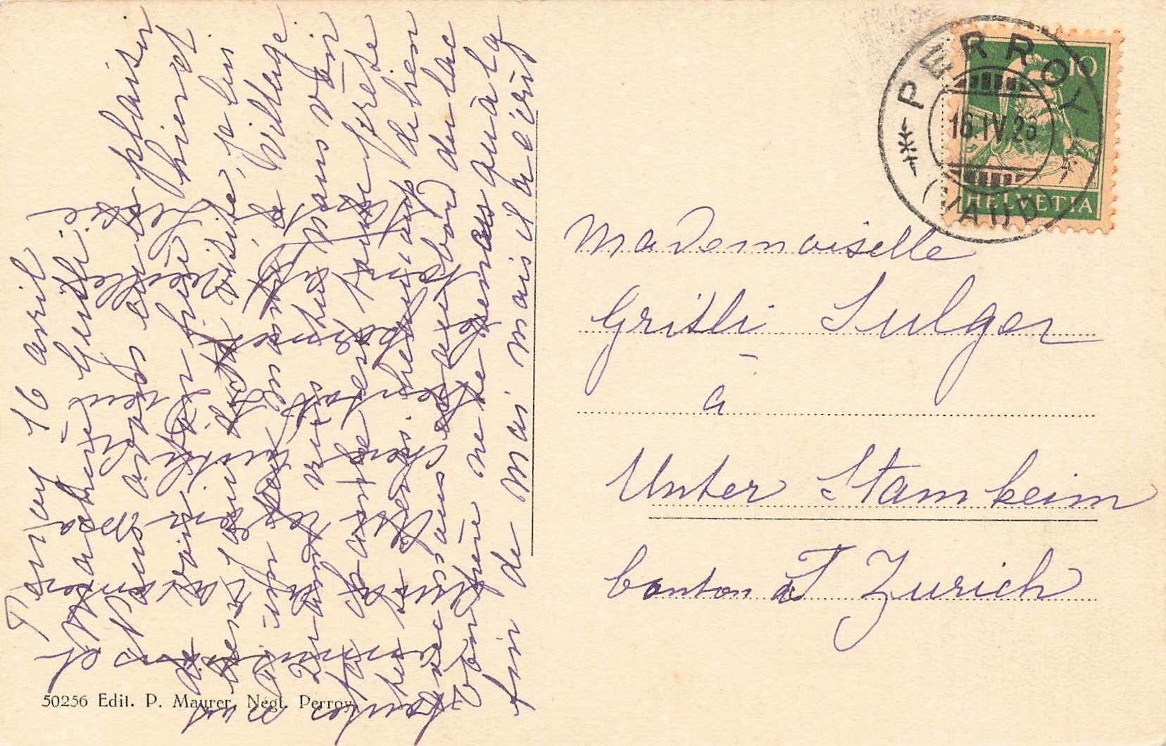 Cartoline postali: Perroy (VD) – Die Kirche – Usato da Biasca venduto da Blenio71 1