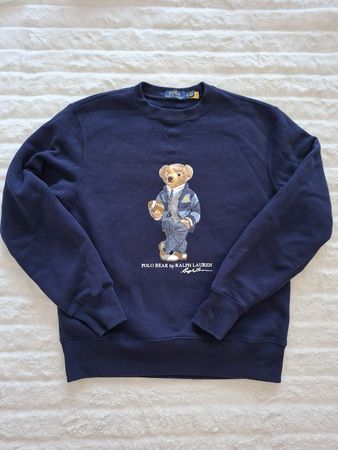 Sweatshirt Polo Bear Ralph Lauren bleu taille S bon état