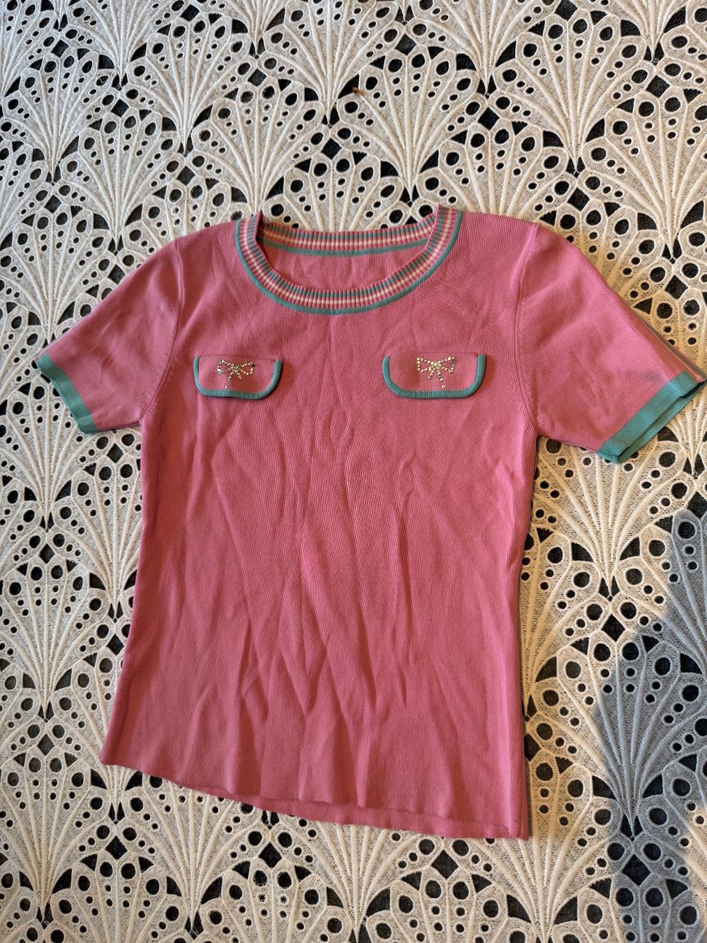 Top: Herbst Sommer Top mit Schmucksteinen Gr S – Usato da Frenkendorf venduto da Style365 5