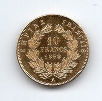 (1223) Frankreich, 10 Francs 1858, Super, Prooflike, stgl