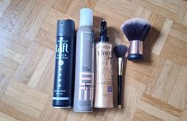 Set: L'Oréal, Wella, Taft Haarspray & Pinsel