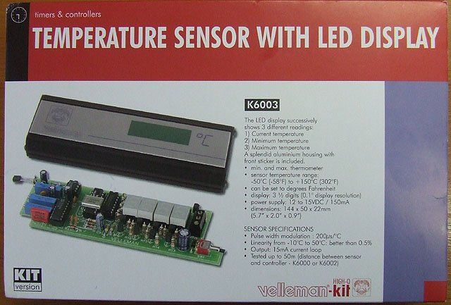 Altro per la casa: Velleman Temperator Sensor LED K6003 – Nuovo e nell'imballaggio originale da Kleindöttingen venduto da Katze99