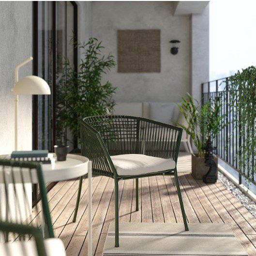 Ikea Sedie: IKEA SEGERÖN chaise extérieur, vert foncé – Usato da Riddes venduto da IKEA_Riddes 1