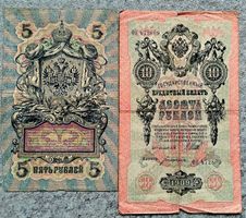 54 Banknoten aus zarist. Russland und russ. Revolution
