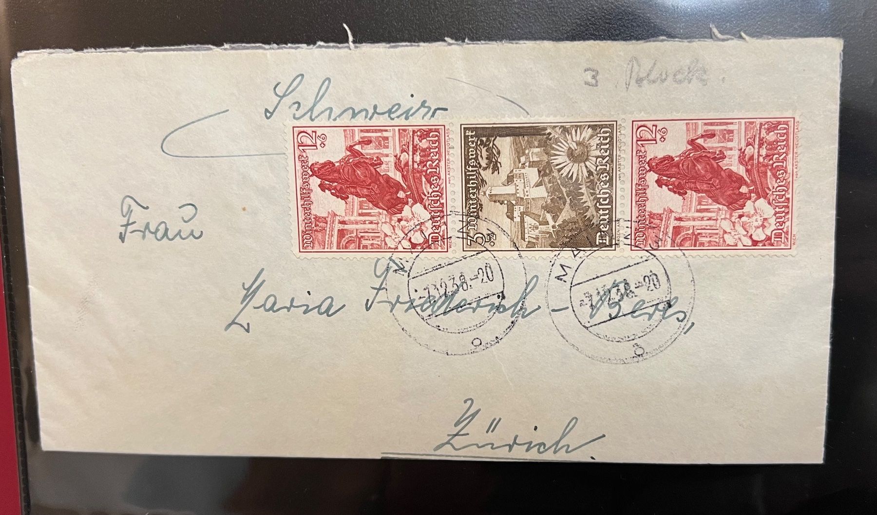 Alle Briefmarken: Brief - Deutsches Reich - 7.12.1938 – Gebraucht aus Dietikon von Numis8953