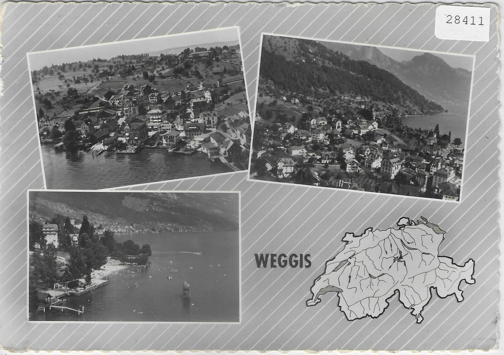 Cartoline postali: Flugaufnahme Weggis – Usato da Ettingen venduto da Kartenplanet