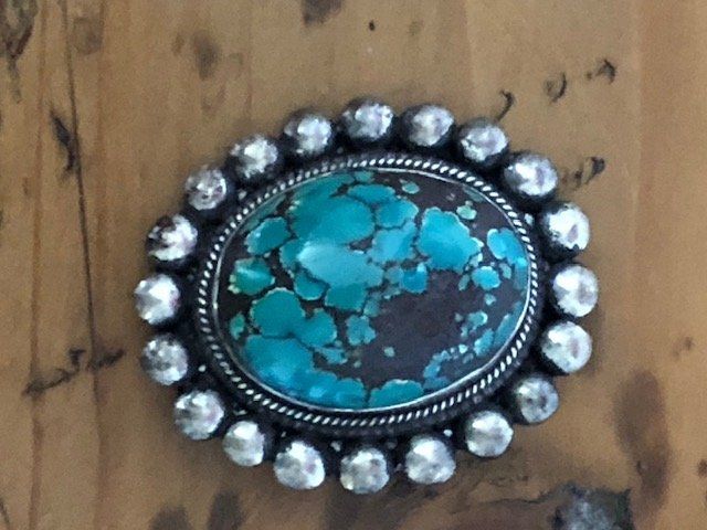 Vntage acrylque turquose broche pendentf broche bleu bouquet de la