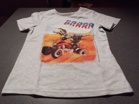 T-Shirt Grösse 122, Tough Team C&A, grau