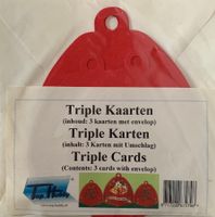 Triple Karten-Set Glocke rot