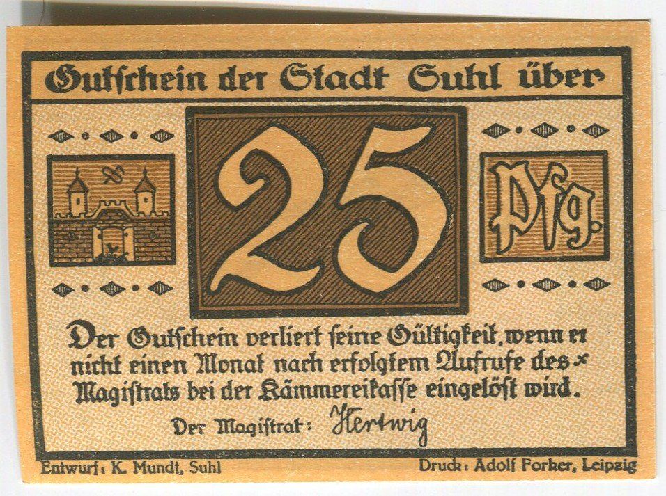 Billets de banque: Notgeld "30 Pfennig. Suhl" – D'occasion à Basel par Butsch5 1
