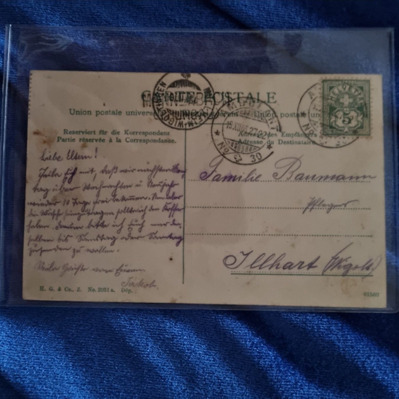 Cartoline postali: CH AK KT.THURGAU  19.XII.06 – Usato da Dintikon venduto da bonita099 1