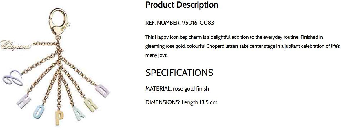 Chopard Portachiavi: Schlüsselhalter Chopard porte-clés – Usato da Collonges venduto da Auganien 1