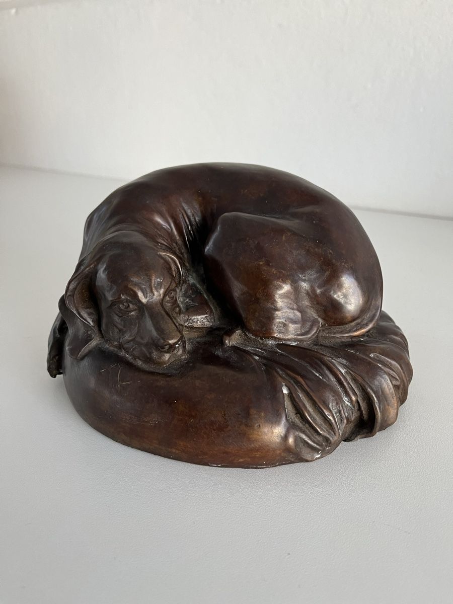 Skulpturen & Statuen: liegender Hund aus Bronze – Gebraucht aus Wetzikon ZH von seli03
