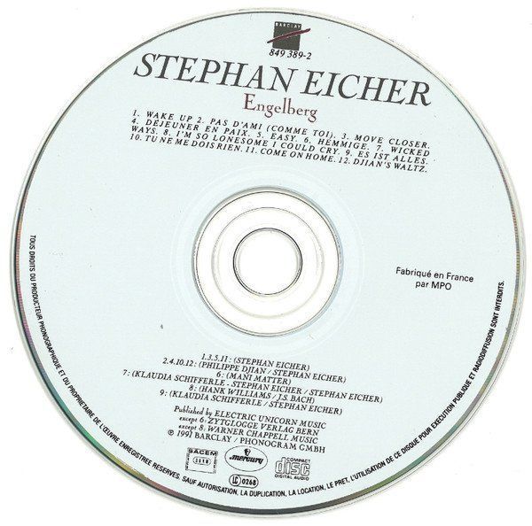 CDs: Stephan Eicher ENGELBERG Manu Katché Pino Palladino CD – Gebraucht aus Kandergrund von Sososo 8