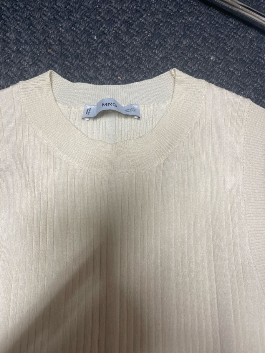 Mango Top: Long stricktop Mango gr s farbe Elfenbein – Usato da Bad Zurzach venduto da Cuore34 1