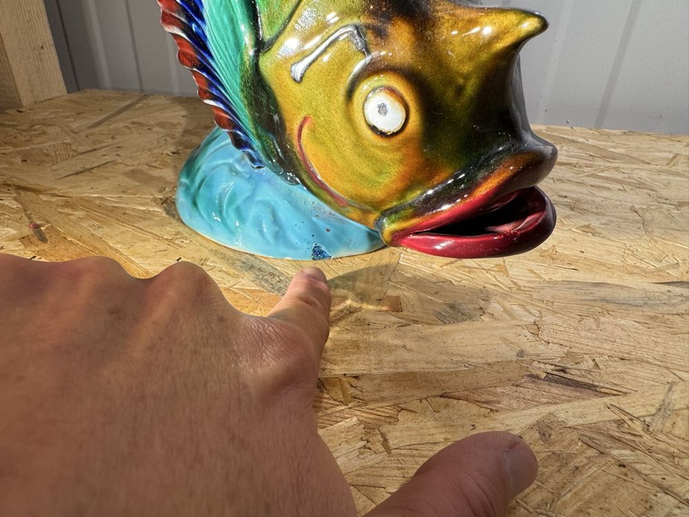 Paire de poissons en céramique vintage, très décorative (D&amp;#39;occasion) à ...