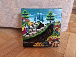 Tableau art Tigua, signé Cesar Cayo