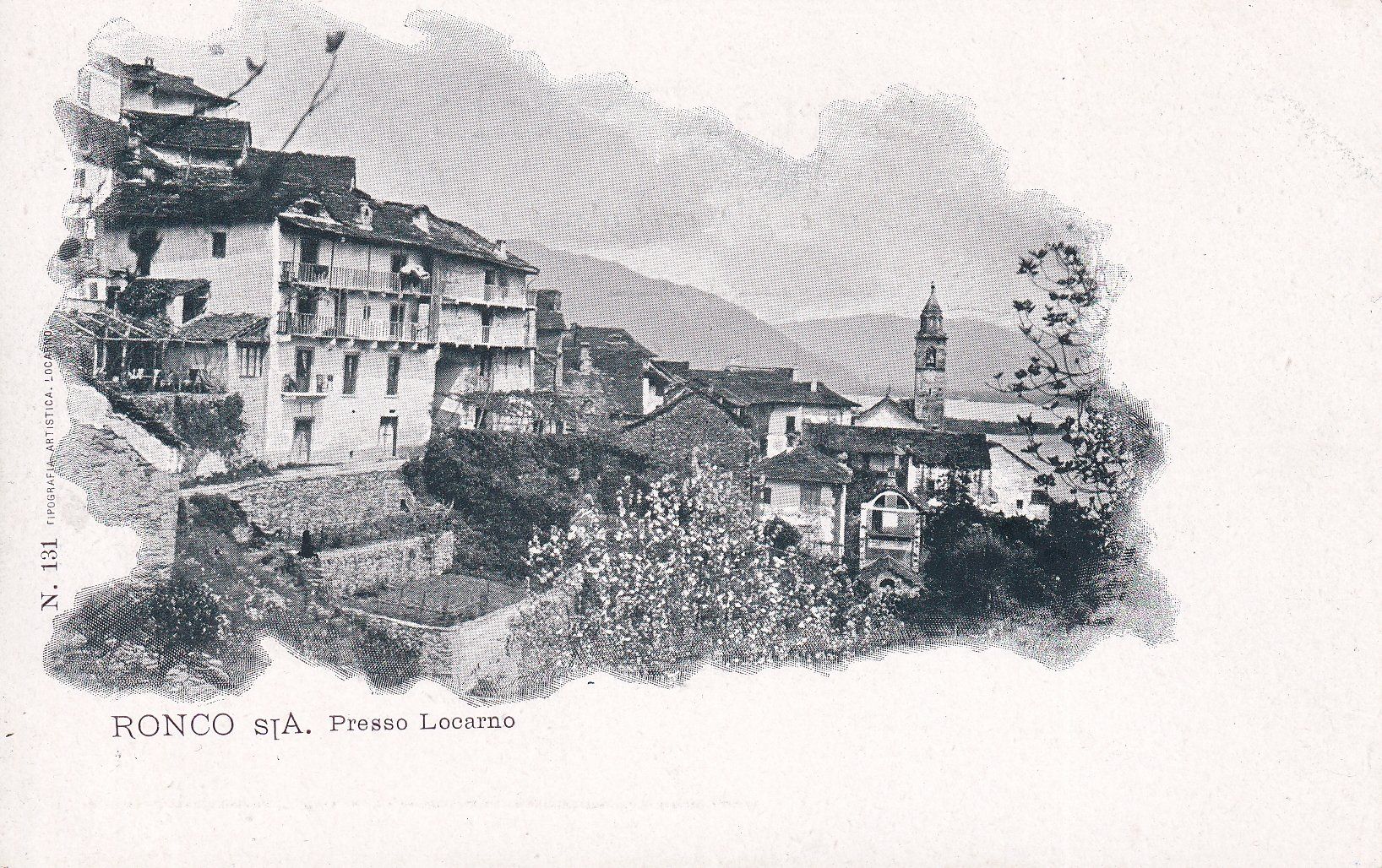 Cartoline postali: Ronco   TI  sopra Ascona     ca. 1900 – Usato da Brig venduto da Valcards54