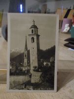 St.Moritz Schiefer Turm Kirche 1933 Postkarte   1