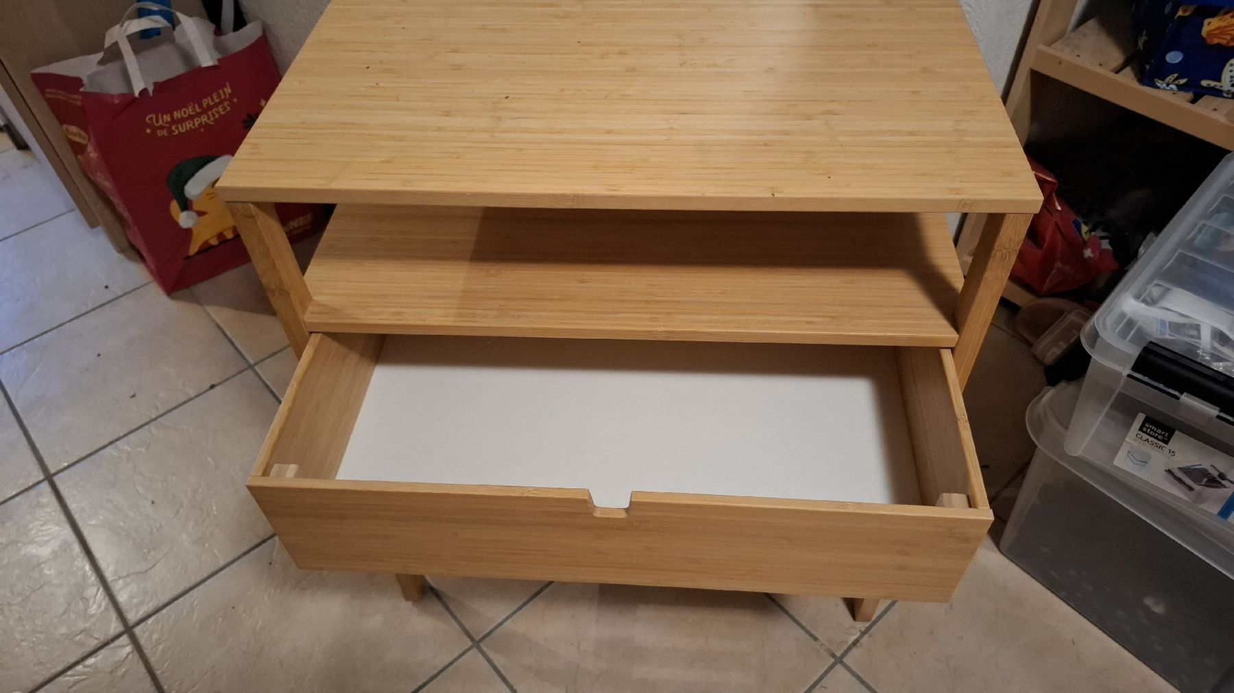 Tables de nuit: Nachttisch Kommode Bambus – D'occasion à Brünisried par san_74_bu 1