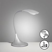 LED Tischleuchte, Silber, 38 cm Höhe