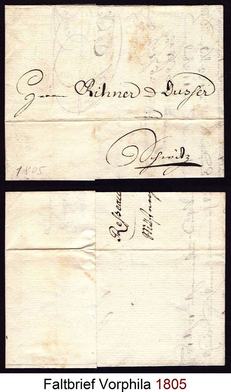 Tutti i francobolli: Faltbrief Vorphila 1805 – Usato da Flamatt venduto da samowarow