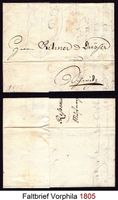Faltbrief Vorphila 1805