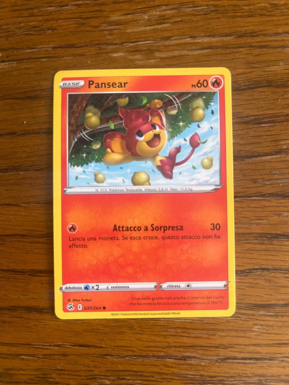 Pokémon Carte collezionabili: Carte Pokemon Pansear - Fusion Strike - IT – Usato da Vernayaz venduto da Darkfrost