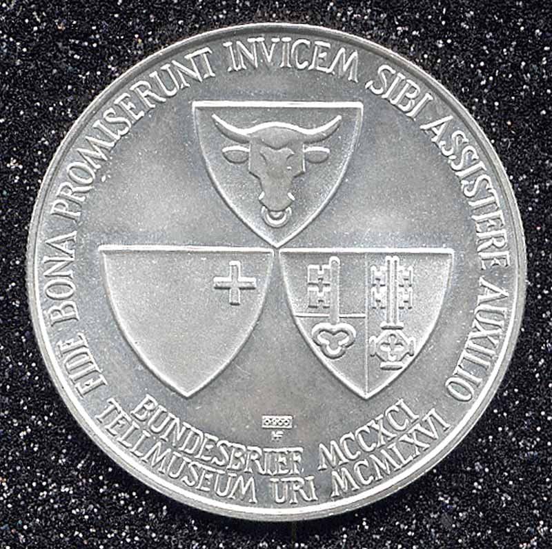 Medaglie: Gedenkmedaille CH Silber "1966" – Usato da Zug venduto da BAMBI51
