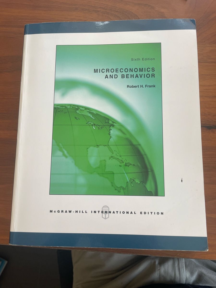 Libri: Microeconomics and behaviour, Robert H. Frank  – Usato da Wetzikon ZH venduto da seko1266