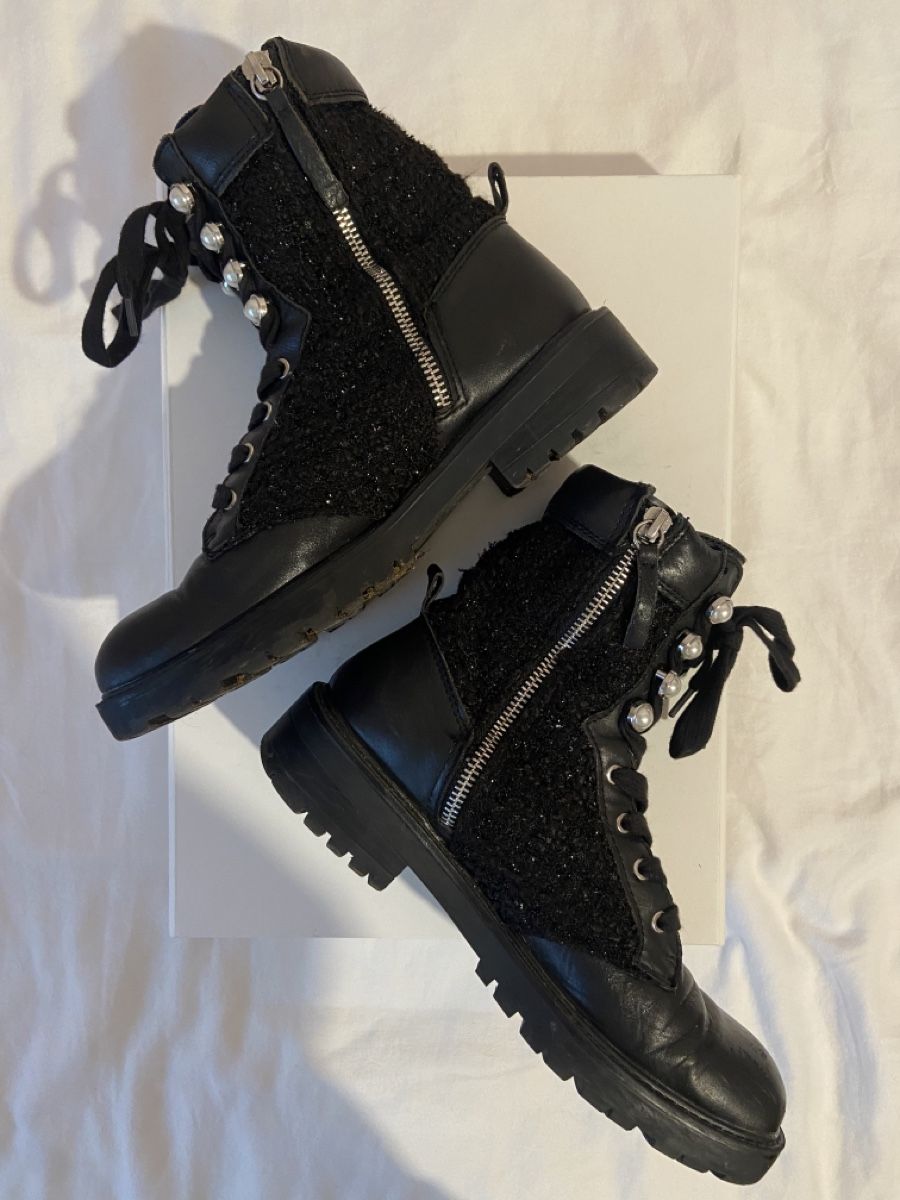 Zara Scarpe da donna: Bottines noires perlées Zara – Usato da Chêne-Bougeries venduto da sor_9rzp