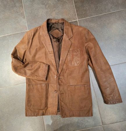 LEDERJACKE BRAUN