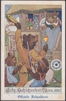 1910, Offizielle Festkarte Eidgenössisches Schützenfest BERN