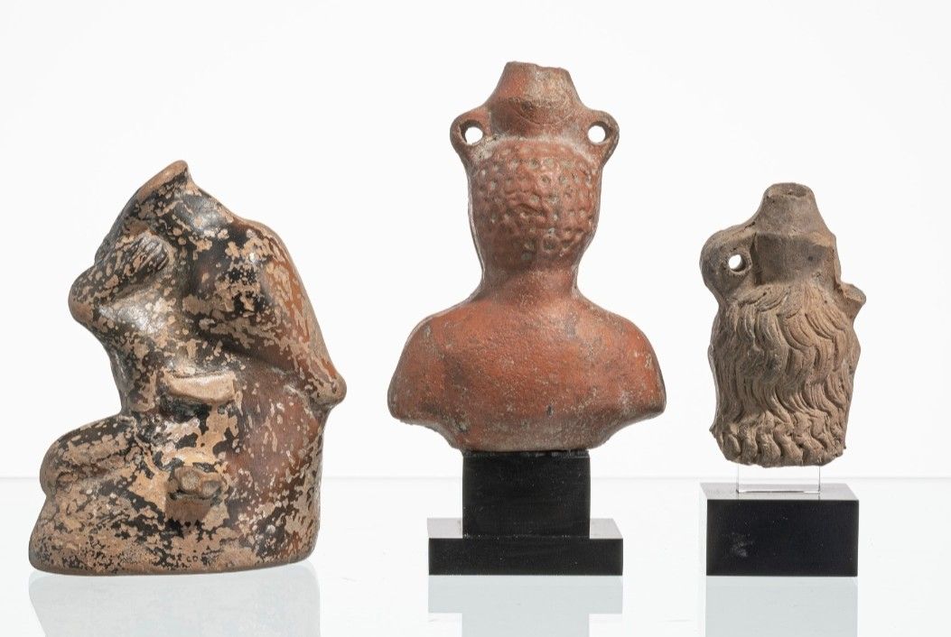 Statuette: Lot de 3 statuettes  Égypte gréco-romaine – Usato da Savièse venduto da valmont1281 2
