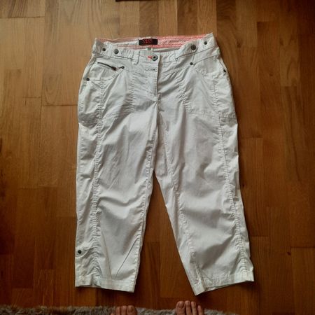 CECIL Hose Grösse 29 weiss Damen Sommer 3/4 Hosen