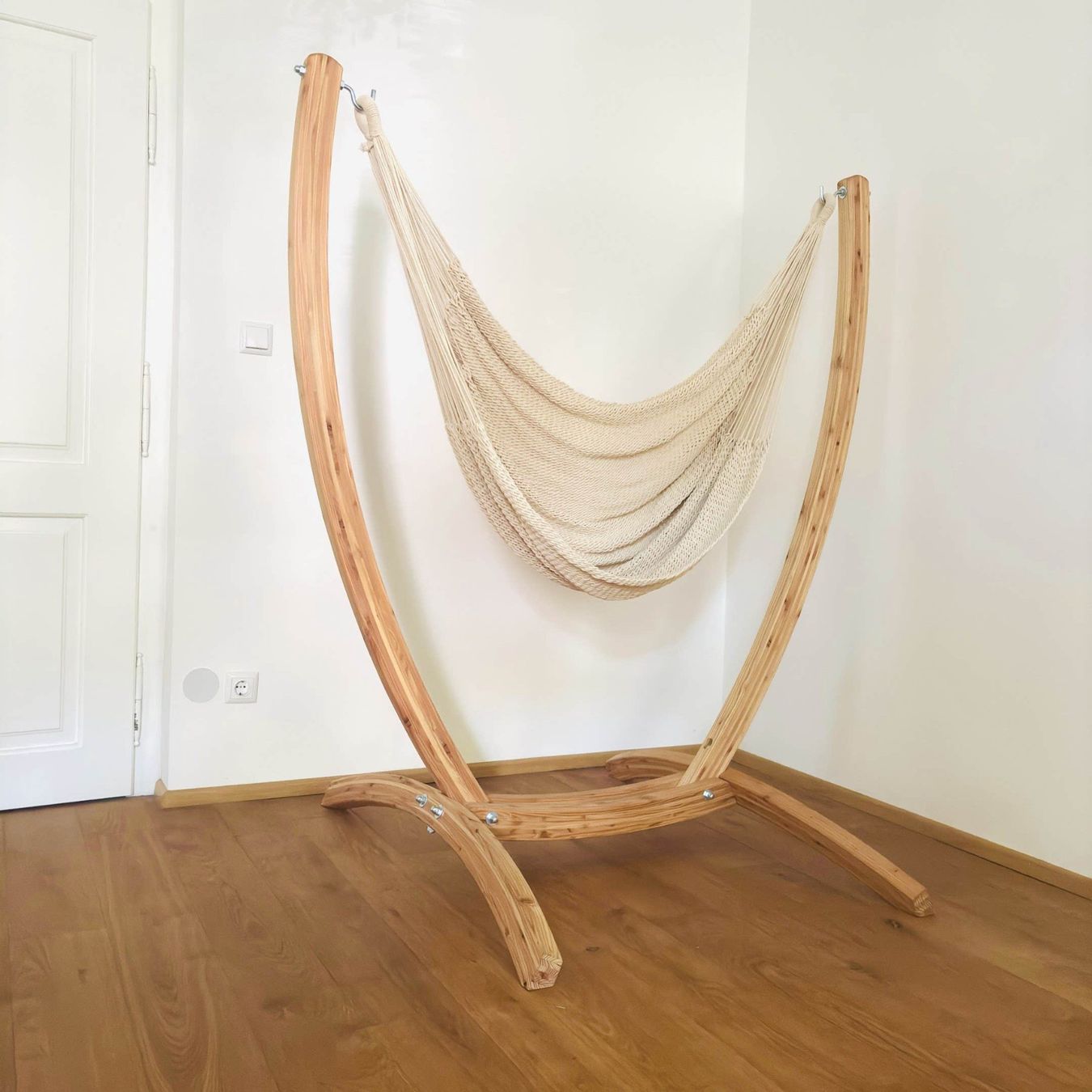 Poltrone pensili da giardino: MacaMex Netz-Hängesessel-SET ecru Baumwolle – Nuovo e nell'imballaggio originale da Tulln venduto da HaengemattenShop 1