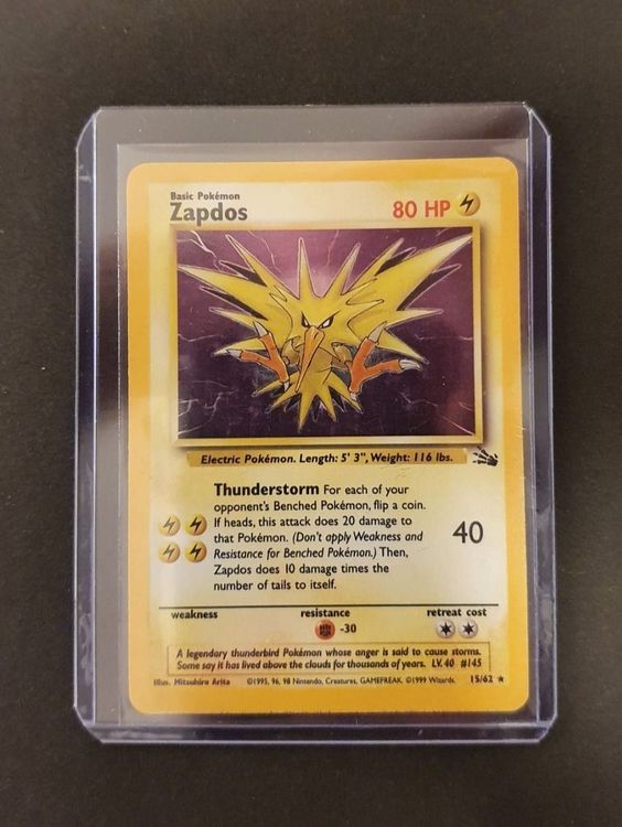Zapdos Pokemon Holo Fossil Set Kaufen auf Ricardo