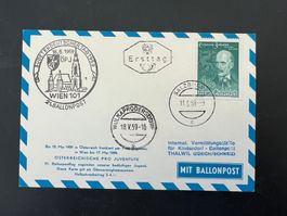 21. Ballonpostflug 1959 Wulkarpodersdorf Erstag   (G555)